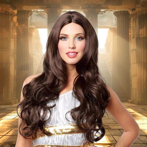 Goddess Adult Brown Costume Wig Online Sale - Image 2