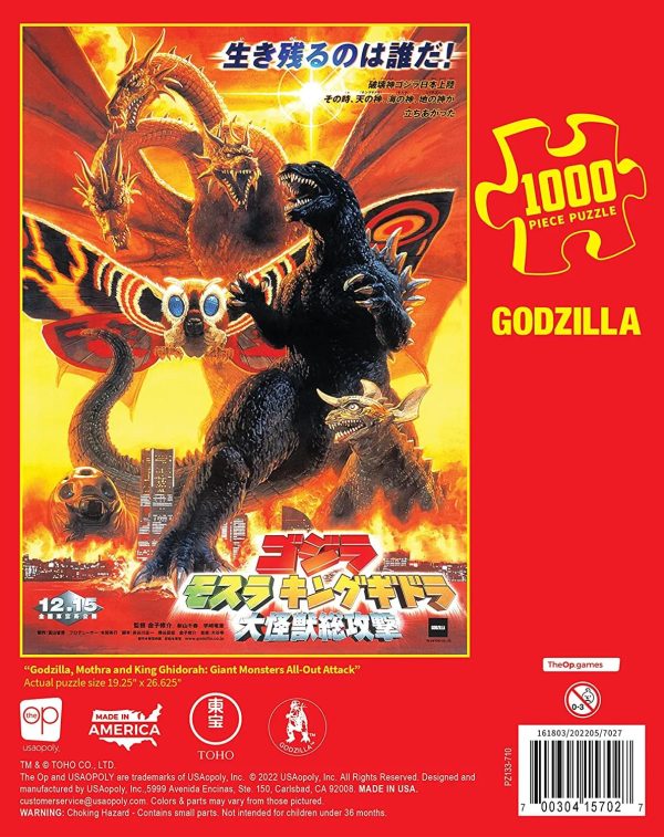Godzilla Giant Monsters All-Out Attack 1000 Piece Jigsaw Puzzle For Discount - Image 3