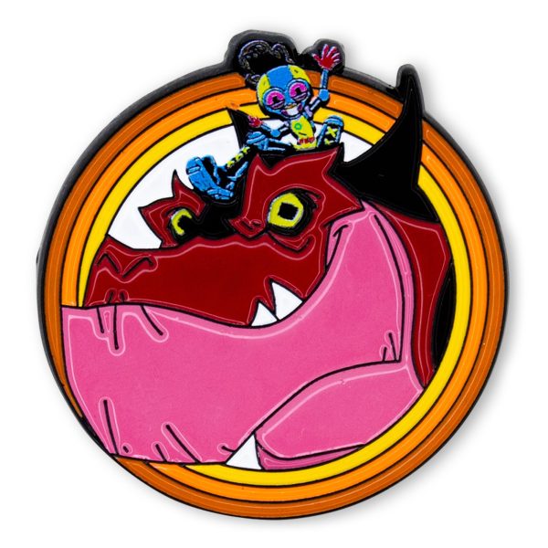 Marvel Moon Girl and Devil Dinosaur Enamel Pin | Toynk Exclusive For Cheap