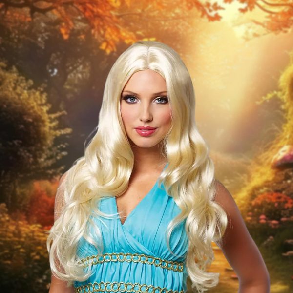 Goddess Adult Blonde Costume Wig Discount - Image 3