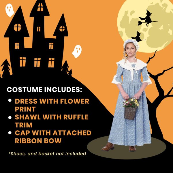 Colonial Village Girl Child Costume For Cheap - Image 5