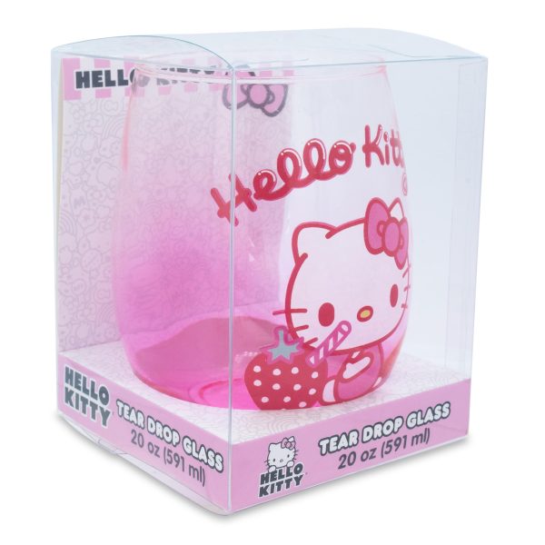 Sanrio Hello Kitty Strawberry Sip Stemless Wine Glass | Holds 20 Ounces Discount - Image 2