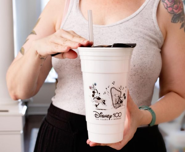 Disney 100 Mickey and Minnie Mouse Dance Tumbler With Lid and Straw | 32 Ounces Cheap - Image 4